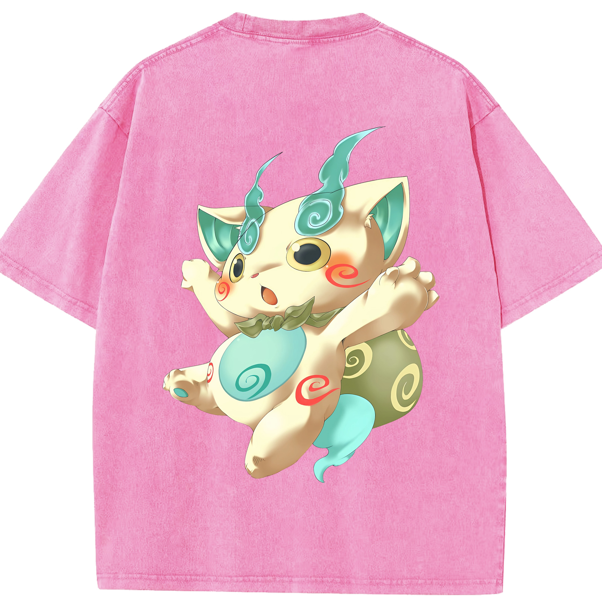 （画像用） 妖怪ウォッチ Yo-kai Watch 綿100% ヴィンテージ風 半袖Tシャツ（背面プリント）